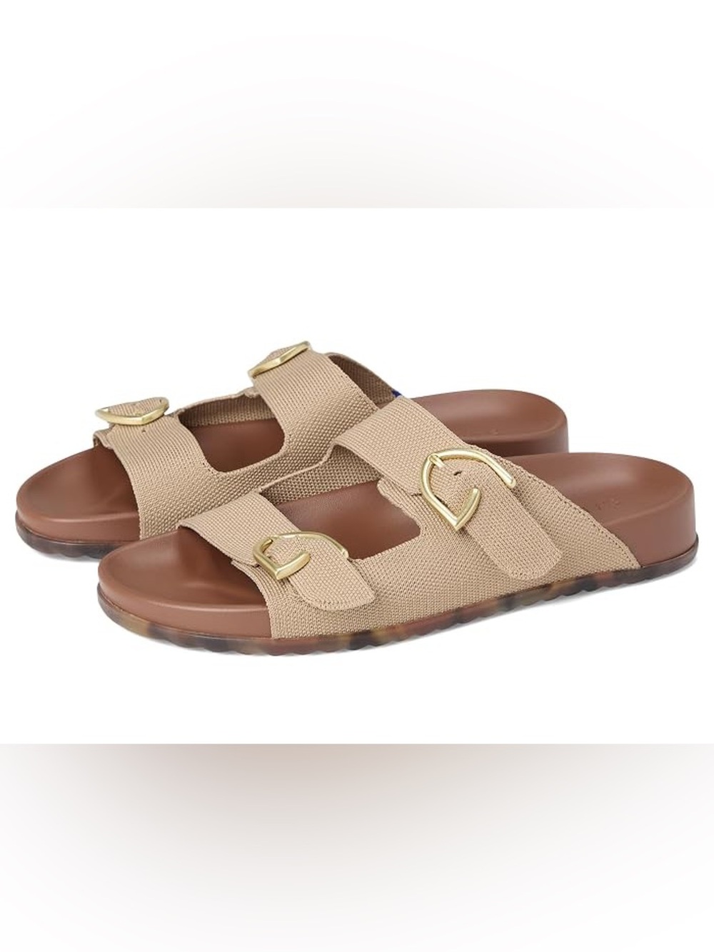 Rothy's The Buckle Slide Sandals Dune NEW size 7.5